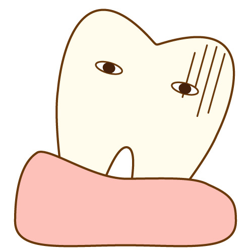 歯ぐきが下がって歯の根元が見える歯のキャラクター
