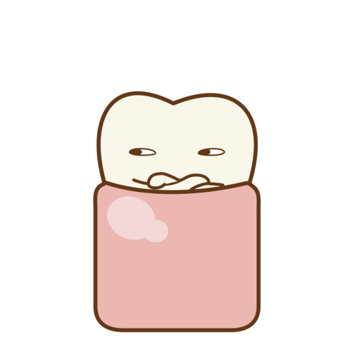 歯ぐきから顔を出している歯のキャラクター